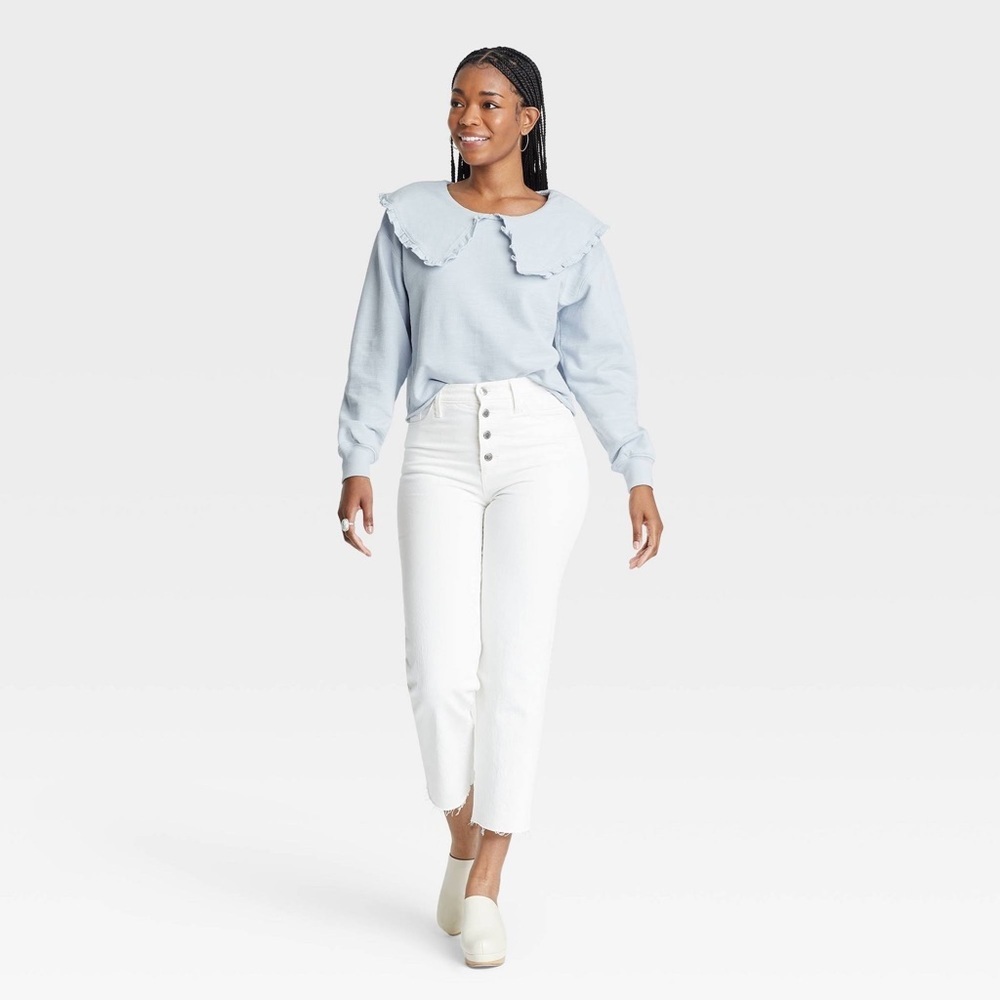 universal thread fashion crop sweater, size medium
